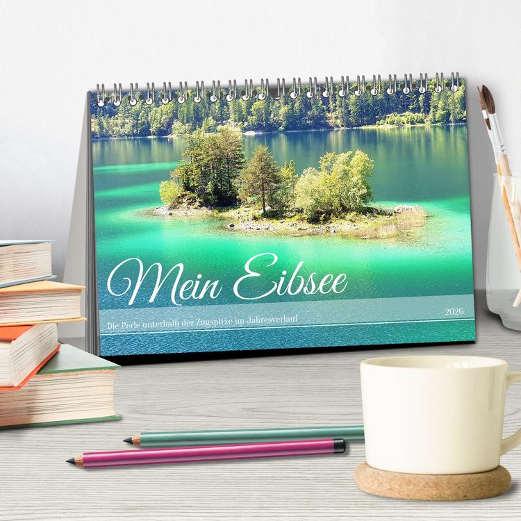 Produktbild: Mein Eibsee - Die Perle unterhalb der Zugspitze im Jahresverlauf (Tischkalender 2026 DIN A5 quer), CALVENDO Monatskalender