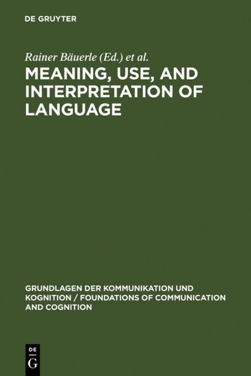 Produktbild: Meaning, Use, and Interpretation of Language