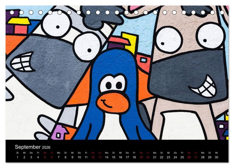 Produktbild: Graffiti und Street Art in La Paz (Tischkalender 2026 DIN A5 quer), CALVENDO Monatskalender