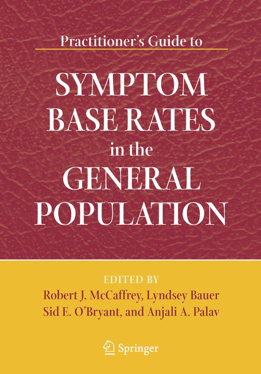 Produktbild: Practitioner's Guide to Symptom Base Rates in the General Population