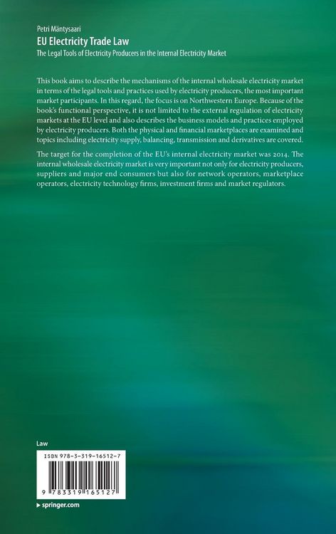 Produktbild: EU Electricity Trade Law