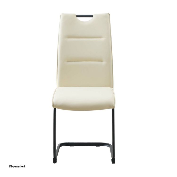 Produktbild: HTI-Living Schwingstuhl 2er Set PU creme DannyP Freischwinger Esszimmerstuhl Kunstleder