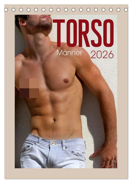 Produktbild: Torso - M&auml;nner 2026 (Tischkalender 2026 DIN A5 hoch), CALVENDO Monatskalender