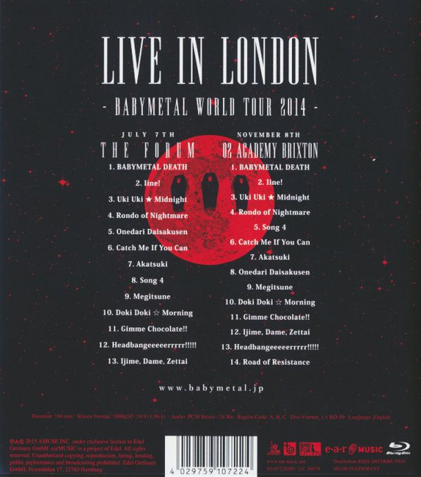 Produktbild: Babymetal - Live in London/Babymetal World Tour 2014