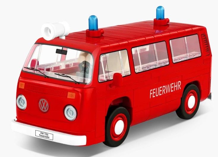 Produktbild: COBI Action Town 24622 - VW Volkswagen T2b Feuerwehr, Ma&szlig;stab 1:35, Bausatz, 162 Klemmbausteine