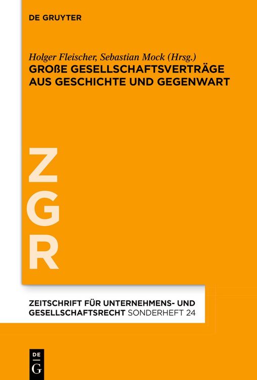 Produktbild: Gro&szlig;e Gesellschaftsvertr&auml;ge aus Geschichte und Gegenwart