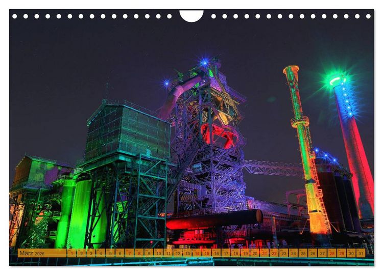 Produktbild: RUHRPOTT LICHTER (Wandkalender 2026 DIN A4 quer), CALVENDO Monatskalender