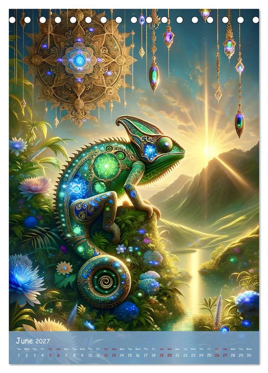 Produktbild: The Art of Power Animals (Desk Calendar 2027 DIN A5 portrait), CALVENDO 12 Month DeskCalendar