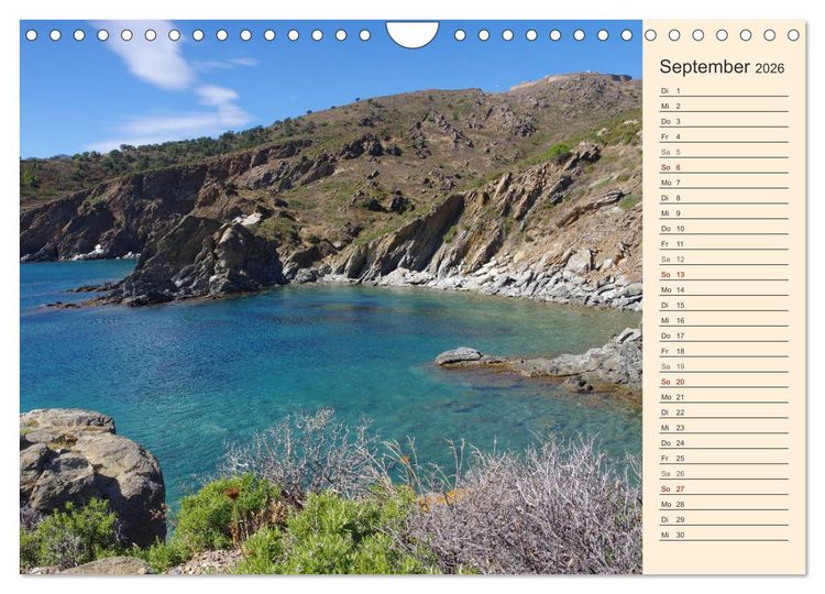 Produktbild: Cote Vermeille - Wo die Pyren&auml;en das Meer k&uuml;ssen (Wandkalender 2026 DIN A4 quer), CALVENDO Monatskalender