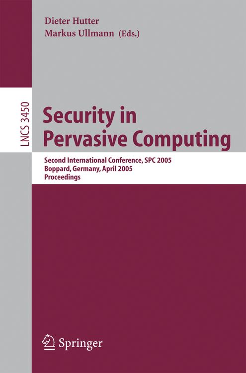 Produktbild: Security in Pervasive Computing
