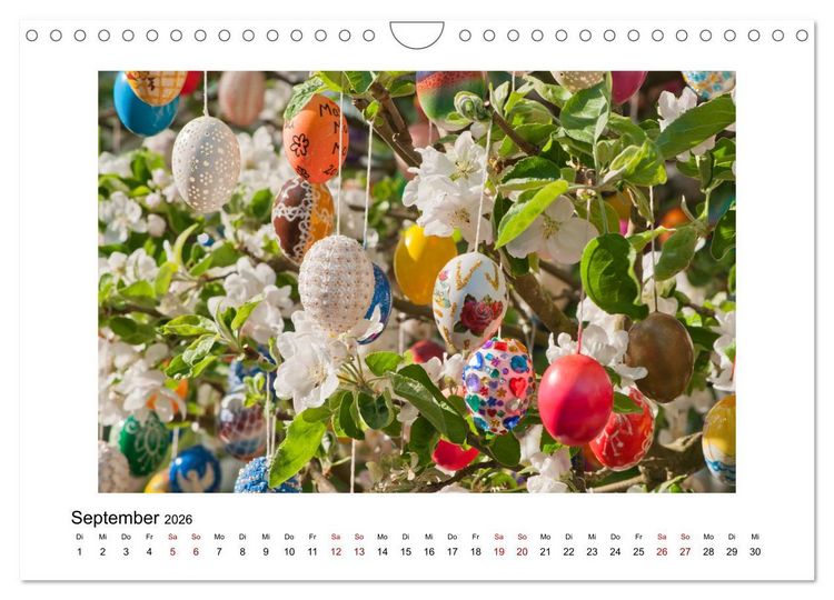 Produktbild: Der Saalfelder Ostereierbaum (Wandkalender 2026 DIN A4 quer), CALVENDO Monatskalender
