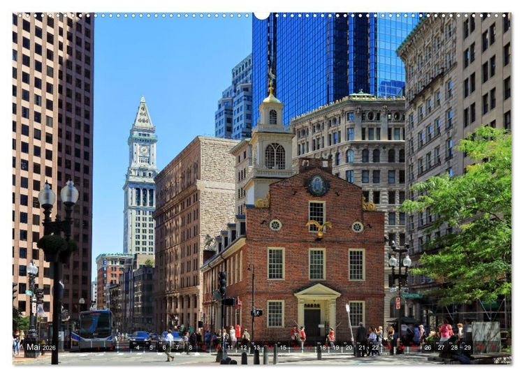 Produktbild: Boston - Stadt der Kontraste (hochwertiger Premium Wandkalender 2026 DIN A2 quer), Kunstdruck in Hochglanz