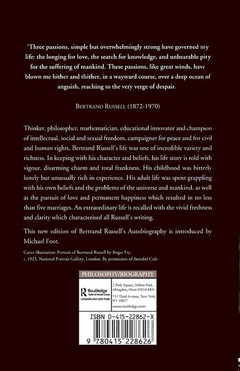 Produktbild: The Autobiography of Bertrand Russell