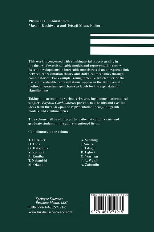 Produktbild: Physical Combinatorics