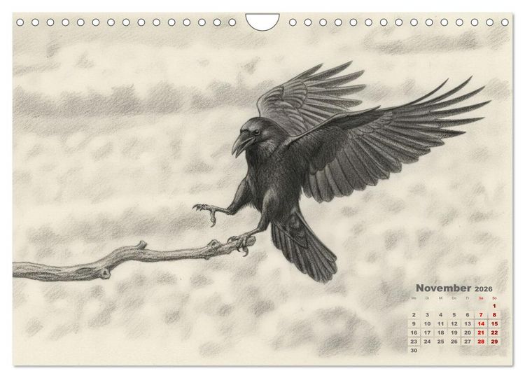 Produktbild: Wilde Seelen - Tierische Momente in Graphit (Wandkalender 2026 DIN A4 quer), CALVENDO Monatskalender