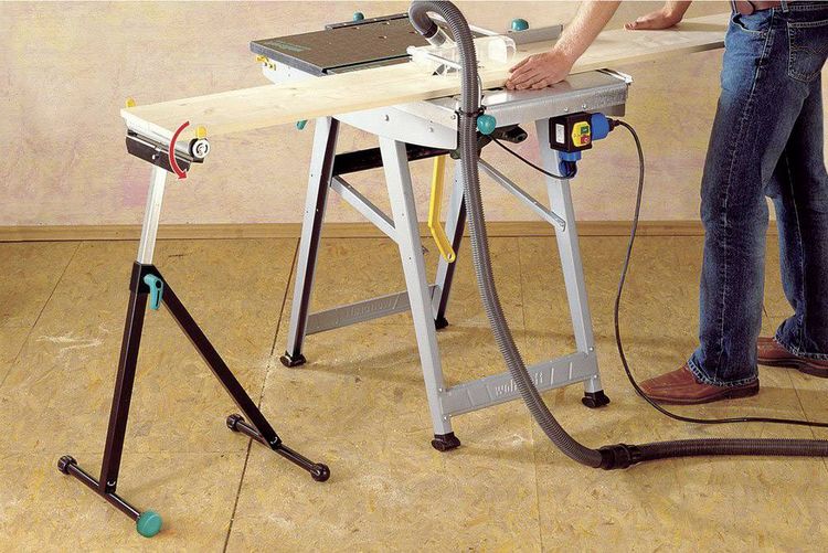Produktbild: Wolfcraft 6119973 Rollenbock h&ouml;henverstellbar, klappbar 60kg 3.9kg 1St.
