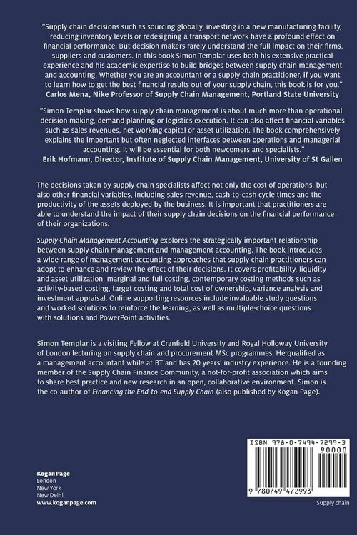 Produktbild: Supply Chain Management Accounting