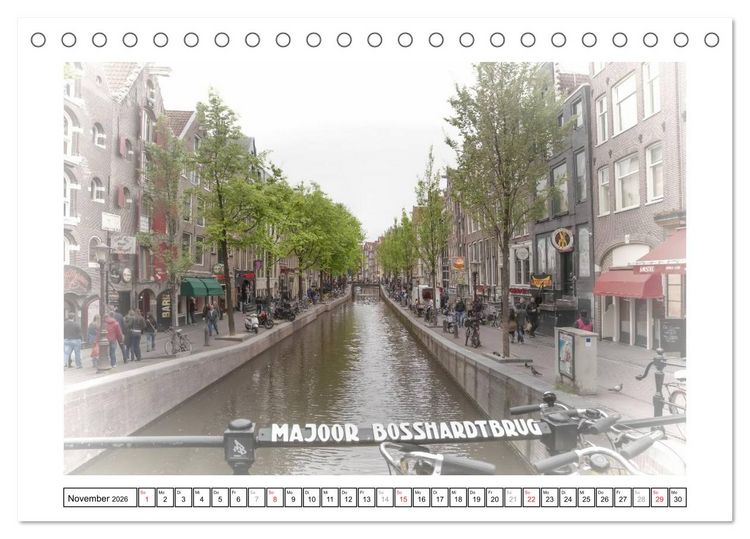 Produktbild: AMSTERDAM Erinnerungen (Tischkalender 2026 DIN A5 quer), CALVENDO Monatskalender