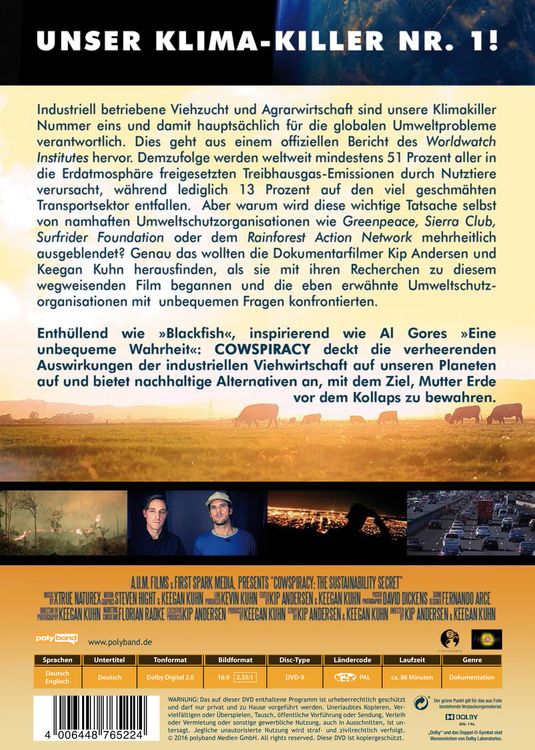 Produktbild: Cowspiracy - Das Geheimnis der Nachhaltigkeit