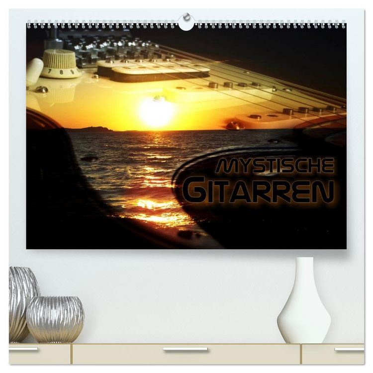 Produktbild: Mystische Gitarren (hochwertiger Premium Wandkalender 2026 DIN A2 quer), Kunstdruck in Hochglanz