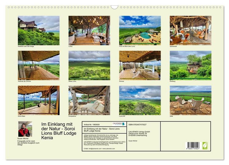 Produktbild: Im Einklang mit der Natur - Soroi Lions Bluff Lodge Kenia (Wandkalender 2026 DIN A2 quer), CALVENDO Monatskalender