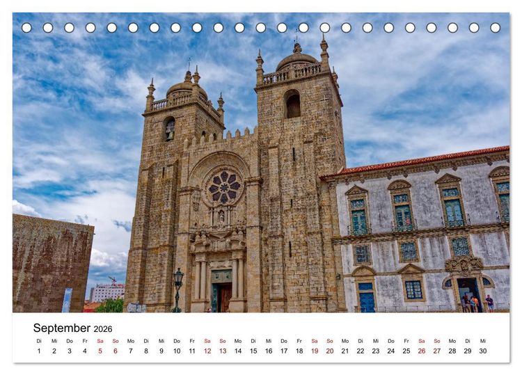 Produktbild: Porto und Gaia - Ausblicke und Einsichten (Tischkalender 2026 DIN A5 quer), CALVENDO Monatskalender
