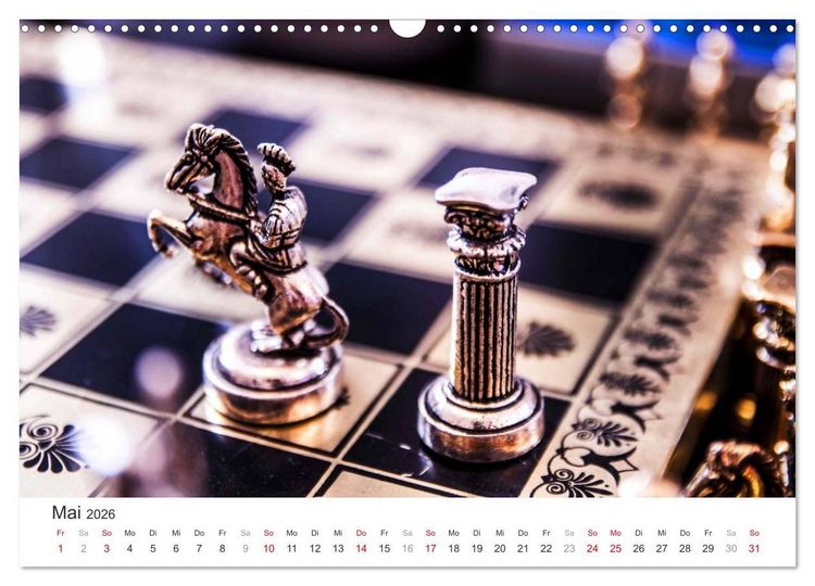 Produktbild: Schach 2026. Impressionen von Figuren und Spielen (Wandkalender 2026 DIN A3 quer), CALVENDO Monatskalender