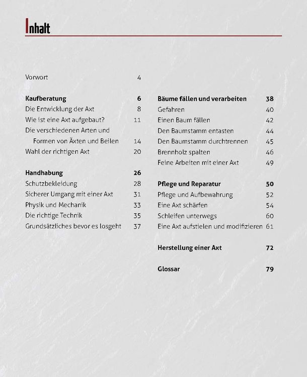 Produktbild: Der Mann und seine Axt: Bau &ndash; Handhabung &ndash; Pflege