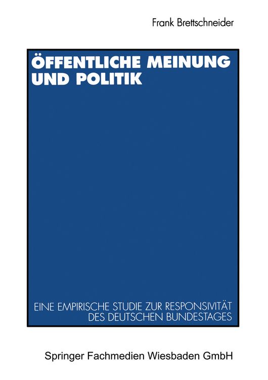 Produktbild: &Ouml;ffentliche Meinung und Politik