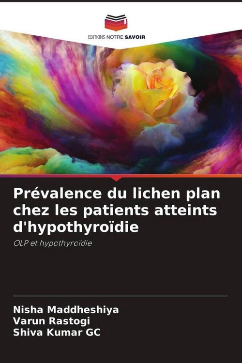 Produktbild: Pr&eacute;valence du lichen plan chez les patients atteints d'hypothyro&iuml;die