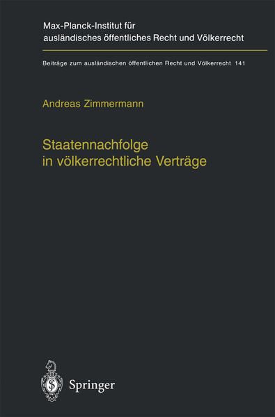 Produktbild: Staatennachfolge in v&ouml;lkerrechtliche Vertr&auml;ge