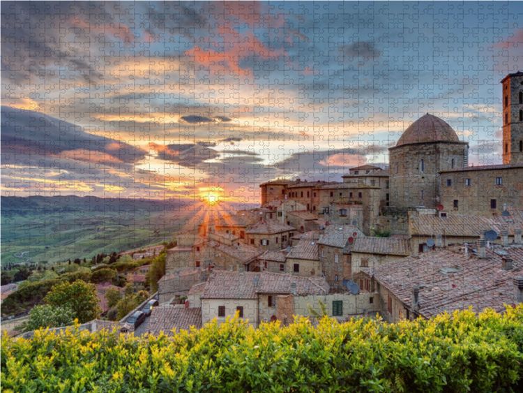 Produktbild: CALVENDO Puzzle Volterra in der Toskana | 1000 Teile Lege-Gr&ouml;&szlig;e 64x48cm Foto-Puzzle f&uuml;r gl&uuml;ckliche Stunden