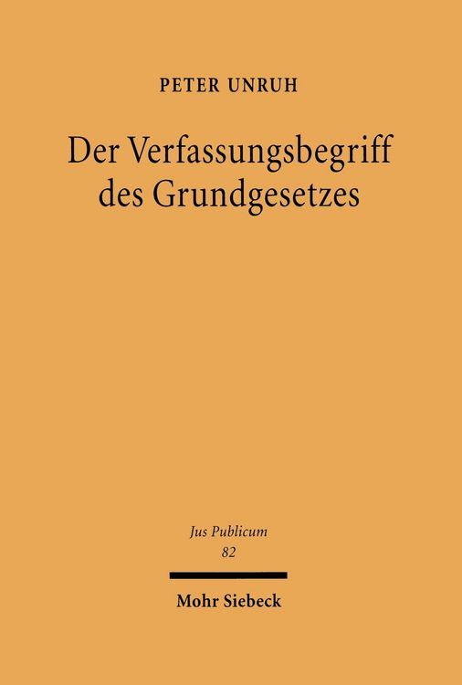 Produktbild: Der Verfassungsbegriff des Grundgesetzes
