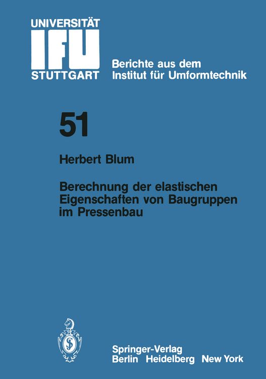 Produktbild: Berechnung der elastischen Eigenschaften von Baugruppen im Pressenbau