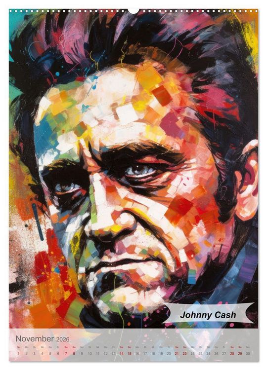 Produktbild: POP Legenden in Pop-Art (Wandkalender 2026 DIN A2 hoch), CALVENDO Monatskalender