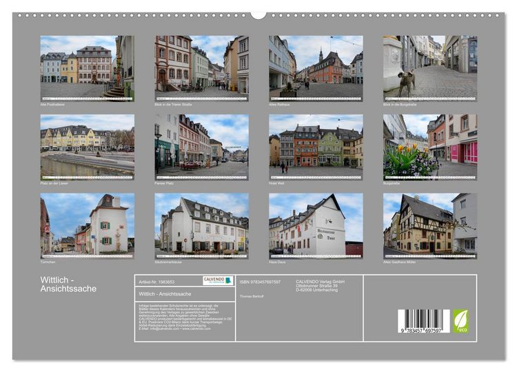 Produktbild: Wittlich - Ansichtssache (hochwertiger Premium Wandkalender 2026 DIN A2 quer), Kunstdruck in Hochglanz