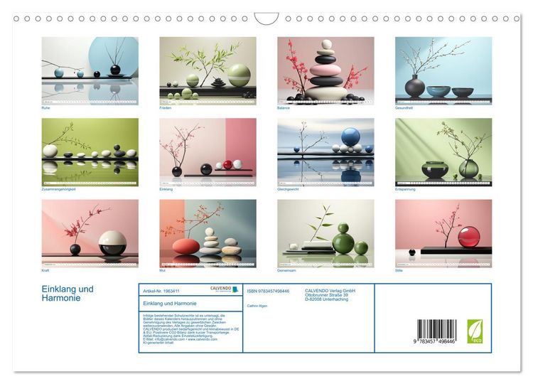 Produktbild: Einklang und Harmonie (Wandkalender 2026 DIN A3 quer), CALVENDO Monatskalender