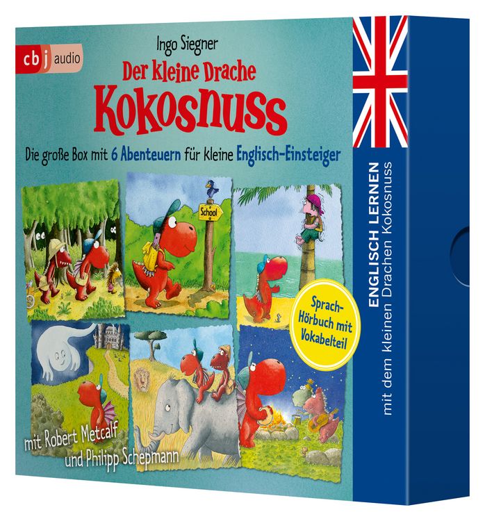 Produktbild: Englisch lernen mit dem kleinen Drachen Kokosnuss &ndash; Die gro&szlig;e Box mit 6 Abenteuern f&uuml;r kleine Englisch-Einsteiger
