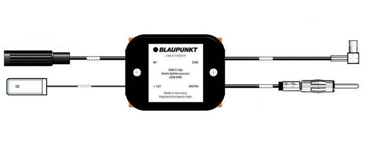 Produktbild: Blaupunkt Auto-Antennen-Adapter DIN 150 Ohm 2006017472409