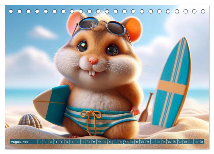 Produktbild: Hamsterbacken: Ein Jahr voller &Uuml;berraschungen (Tischkalender 2026 DIN A5 quer), CALVENDO Monatskalender
