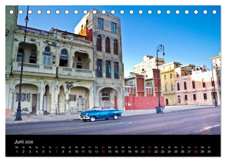 Produktbild: Kuba - Die Stra&szlig;en Havannas (Tischkalender 2026 DIN A5 quer), CALVENDO Monatskalender