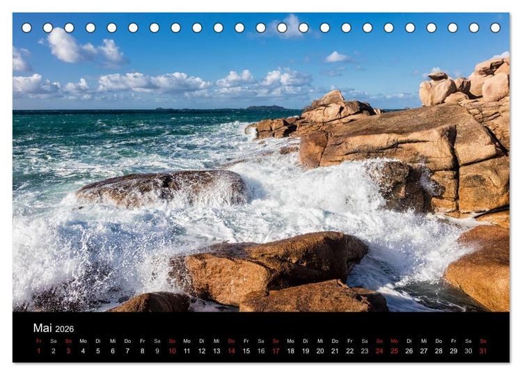 Produktbild: Unterwegs in der Bretagne (Tischkalender 2026 DIN A5 quer), CALVENDO Monatskalender