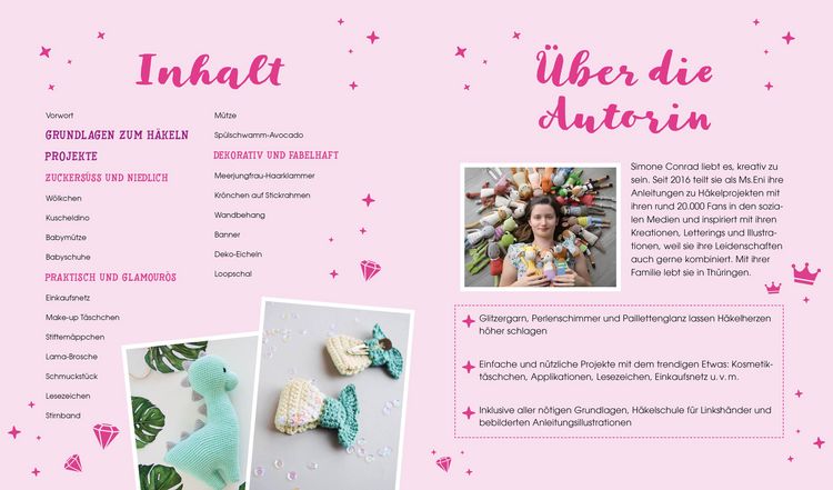 Produktbild: Das Glitzer-H&auml;kelbuch &ndash; H&auml;kelprojekte mit Pailletten, Perlen und Glitzergarnen