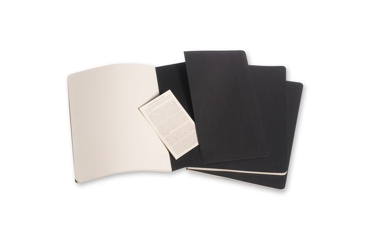 Produktbild: Moleskine Cahier Extra Large blanko schwarz. 3er Pack