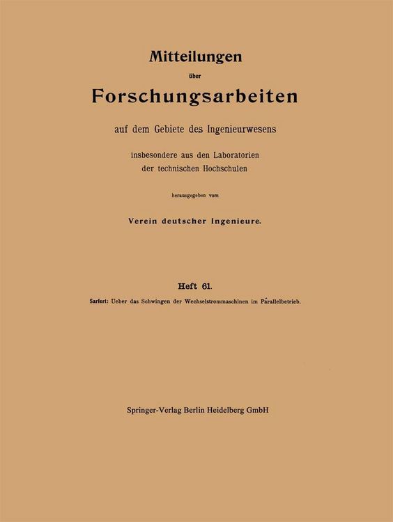 Produktbild: Mitteilungen &uuml;ber Forschungsarbeiten auf dem Gebiete des Ingenieurwesens