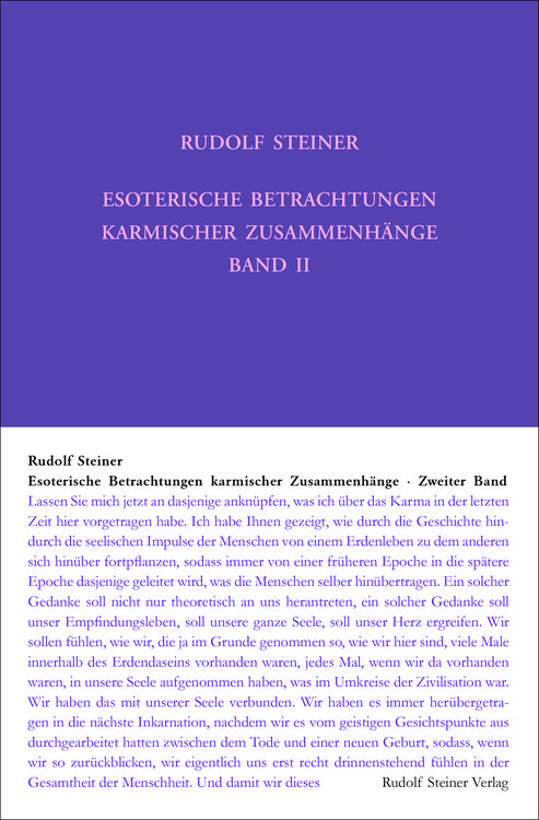 Produktbild: Esoterische Betrachtungen karmischer Zusammenh&auml;nge