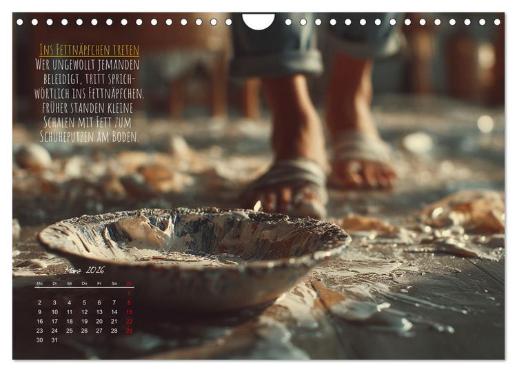Produktbild: Nicht 08/15 - Deutsche Redewendungen und ihre Herkunft (Wandkalender 2026 DIN A4 quer), CALVENDO Monatskalender