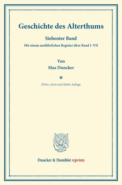 Produktbild: Geschichte des Alterthums.