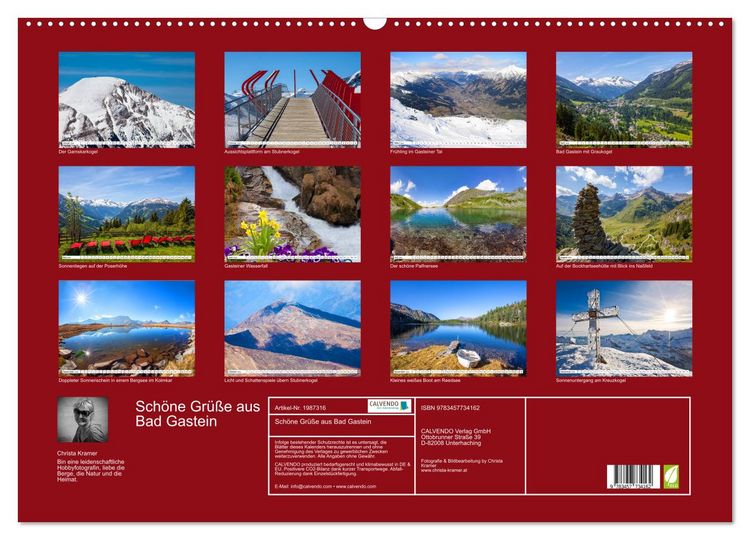 Produktbild: Sch&ouml;ne Gr&uuml;&szlig;e aus Bad Gastein (Wandkalender 2026 DIN A2 quer), CALVENDO Monatskalender