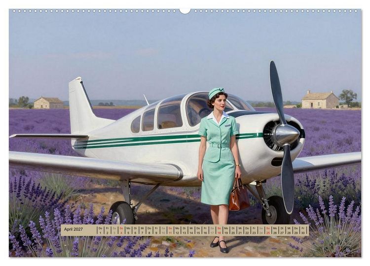 Produktbild: Lack und Leinwand &ndash; Flieger (hochwertiger Premium Wandkalender 2027 DIN A2 quer), Kunstdruck in Hochglanz